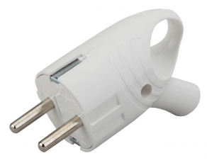 Vx4-W ЭРА Вилка с/з угловая с кольцом 16A белая (24/480/5760) | Б0039676 | ЭРА