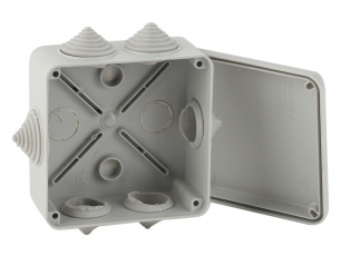 Коробка распределительная о/у КОРv 100х100х50мм на винтах 6 гермовводов IP55 (48/1200) | Б0047264 | ЭРА (Энергия света)