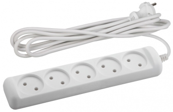 Удлинитель 5 гнезда 5м б/з U-5-5m ПВС | Б0028365 | ЭРА