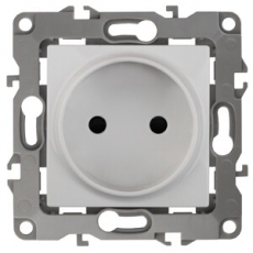 Розетка 12-2105-01 2P, 16АХ-250В, белый (10/100/2500) |Б0018254 | ЭРА