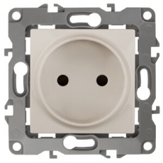 Розетка 12-2105-02 2P, 16АХ-250В, слоновая кость (10/100/2500) |Б0018255 | ЭРА