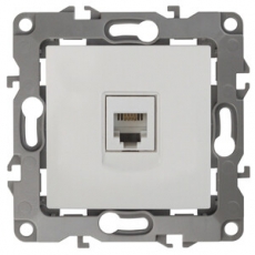 Розетка телефонная 12-3105-02 RJ11, слоновая кость (10/100/2400) |Б0014712 | ЭРА