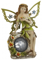 Cветильник садовый декоративный SL-RSN27-ELF на солнечной батарее, полистоун, цветной, 27 см | Б0018809 | ЭРА