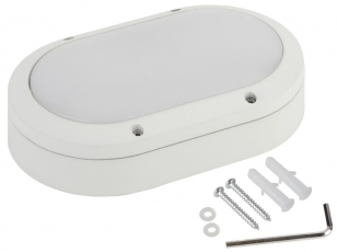 Светильник светодиодный пылевлагозащищенный для ЖКХ ДПО SPB-7-12-O 12Вт 5000К IP65 1140лм 220x135x65 Овал антивандальный | Б0030242 | ЭРА