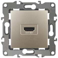 Розетка HDMI 12-3114-04 , шампань (10/100/3200) |Б0027484 | ЭРА