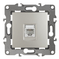 Розетка телефонная 12-3105-15 RJ11, перламутр (10/100/2500) |Б0019345 | ЭРА