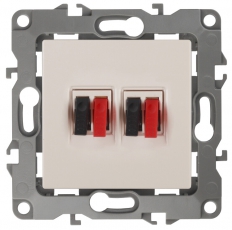 Розетка аудио двойная 12-3112-02 слоновая кость (10/100/3200) |Б0027462 | ЭРА