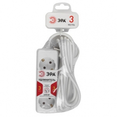 Удлинитель U-3e-3m c заземл., 3х0,75мм2, 3гн, 3м (10/630) |Б0019225 | ЭРА