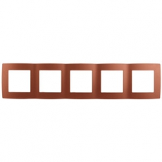 Рамка на 5 постов 12-5005-14 , медь (10/100/2500) |Б0019384 | ЭРА