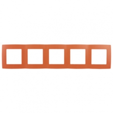 Рамка на 5 постов 12-5005-22 , оранжевый (10/100/1600) |Б0019419 | ЭРА