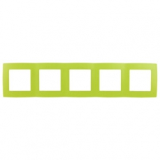 Рамка на 5 постов 12-5005-26 , лайм (10/100/1600) |Б0019423 | ЭРА