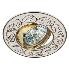 Светильник встраиваемый литой под лампу KL11A WH/GD поворотный 