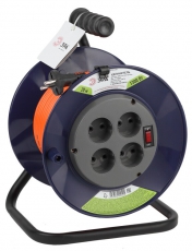 Удлинитель силовой ЭРА RPx-4s-2x0.75-20m на п. катушке б/з 4 гн 20м ПВС 2х0.75 | Б0046841 | ЭРА