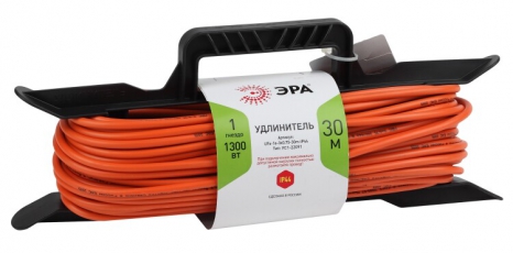 Удлинитель силовой ЭРА UFx-1e-3x0.75-30m-IP44 на рамке c/з 1 гн 30м ПВС 3x0.75 | Б0046827 | ЭРА