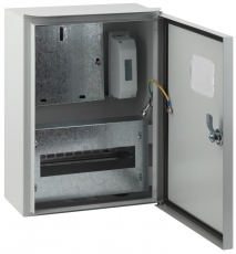 Корпус металлический навесной ЭРА ЩУ-1Н-12 Без крепления к столбу в комплекте/ Без монтажных уголков на стенке (400х315х165мм) | Б0038886 | NQ-001-14