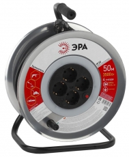 Удлинитель силовой RM-4-3x1-50m метал. катушка с заземл. 50м 4гн 3х1мм2 | Б0035319 | ЭРА