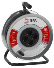 Удлинитель силовой RM-4-3x1-30m метал. катушка с заземл. 30м 4г | Б0035317 | ЭРА