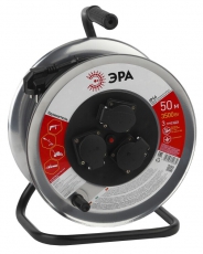 Удлинитель силовой RM-3-3x1-50m метал. катушка с заземл. 50м 3гн 3х1 мм2 IP44 | Б0035325 | ЭРА