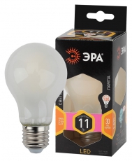 Лампа светодиодная F-LED A60-11W-827-E27 frost (филамент, груша мат., 11Вт, тепл, Е27) | Б0035035 | ЭРА