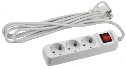 Удлинитель Россия UX-3es-3m Удлин-ль c заземлением, 3x0,75мм2, c выкл. 3гн, 3м | Б0035751 | ЭРА