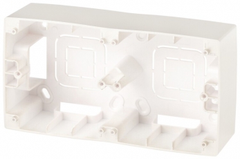 12-6102-15 ЭРА Коробка наклад. монтажа 2 поста, Эра12, перламутр | Б0043179 | ЭРА