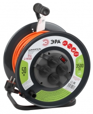 Удлинитель силовой ЭРА RMx-4es-3x1.5-50m-IP44 на м. катушке c/з 4 гн 50м ПВС 3х1.5 | Б0046852 | ЭРА