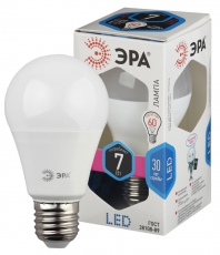 Лампа светодиодная СТАНДАРТ LED A55-7W-840-E27 (диод, груша, 7Вт, нейтр, E27) | Б0017201 | ЭРА