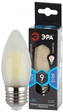 Лампа светодиодная F-LED B35-9w-840-E27 frost (филамент, свеча мат, 9Вт, нейтр, E27) | Б0046998 | ЭРА