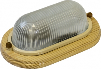 Светильник пылевлагозащищенный под лампу для ЖКХ НБО 04-60-011 КАНТРИ (дерево), пл-н стекло, 60Вт, Е27, 220В, IP54 | Б0048031 | ЭРА