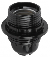 Патрон Е27 с кольцом,бакелит, черный (x50) | Б0044084 | ЭРА