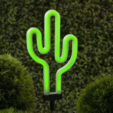 Cветильник садовый декоративный неоновый Кактус ERASF012-31 на солнечной батарее | Б0044239 | ЭРА