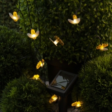 Светильник садовая гирлянда Садовая гирлянда Пчелки на солнечной батарее, ERASG024-03 5,8 м | Б0044218 | ЭРА