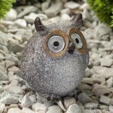 Cветильник садовый декоративный Филин серый на солнечной батарее ERAFYS01-07 полистоун, 11,5 см | Б0044839 | ЭРА