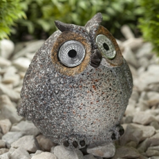 Cветильник садовый декоративный Сова серая на солнечной батарее ERAFYS01-08 полистоун, 11,5 см | Б0044840 | ЭРА