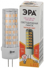 Лампа светодиодная LED JC-5W-12V-CER-827-G4 (диод, капсула, 5Вт, тепл, G4) (20/500/21000) | Б0049087 | ЭРА