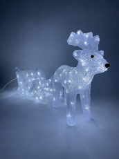 Фигура светодиодная Олень с санями, ENIOF - 11 , 220V (2/30) | Б0047973 | ЭРА