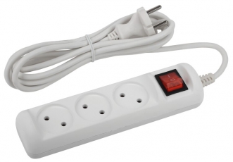 U-3s-3m-2x1 Удлин-ль без заземл, с выкл, 3гн, 3м, ПВС, 2х1мм2, 10А (20/720) | Б0044050 | ЭРА