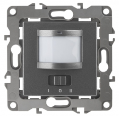 12-4103-12 Электроустановка ЭРА Датчик движения 2-проводной, 180-240В, 200Вт, IP20, Эра12, графит | Б0031257 | ЭРА