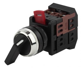 Переключатель АLСLR-22 черный 3 пол. I-O-II 1з+1р (10/400/3200) | Б0045639 | ЭРА