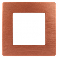 Рамка для розеток и выключателей серия 12 12-5101-14 на 1 пост, сатин, медь | Б0052507 | ЭРА