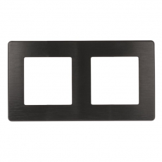 Рамка для розеток и выключателей серия 12 12-5102-05 на 2 поста, сатин, антрацит | Б0052513 | ЭРА