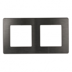 Рамка для розеток и выключателей серия 12 12-5102-12 на 2 поста, сатин, графит | Б0052515 | ЭРА