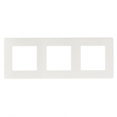 Рамка для розеток и выключателей серия 12 12-5103-01 на 3 поста, сатин, белый | Б0052519 | ЭРА