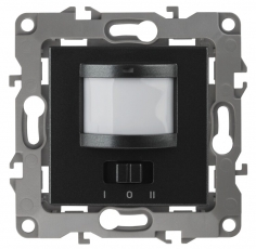 12-4103-05 Электроустановка ЭРА Датчик движения 2-проводной, 180-240В, 200Вт, IP20, Эра12, антрацит | Б0031255 | ЭРА