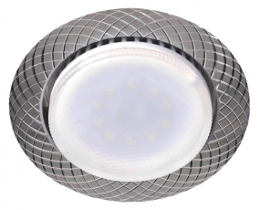 Светильник встраиваемый точечный под лампу GX53 KL 76 AL/SL Gx53,220V, 13W, серебро | Б0032153 | ЭРА