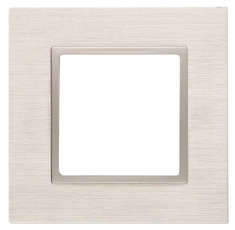 14-5201-04 Электроустановка ЭРА Рамка на 1 пост, металл, Эра Elegance, шампань+шамп | Б0034542 | ЭРА