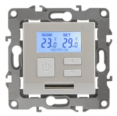 12-4111-15 Электроустановка ЭРА Терморегулятор универс. 230В-Imax16А, IP20, Эра12, перламутр | Б0031280 | ЭРА