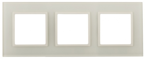 14-5103-02 Электроустановка ЭРА Рамка на 3 поста, стекло, Эра Elegance, сл.кость+сл.к | Б0034507 | ЭРА
