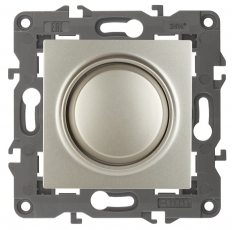 14-4101-04 Электроустановка ЭРА Светорегулятор поворотно-нажимной, 400ВА 230В, IP20, Эра Elegance, шампань | Б0034342 | ЭРА