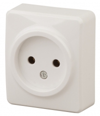 11-2201-02 Электроустановка ЭРА Розетка 2P, 16A-250В, IP20, ОУ, Эра Эксперт, сл.кость | Б0031552 | ЭРА